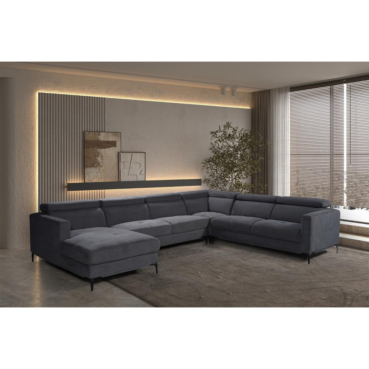 Delano Nappa Corner Lounge with Chaise