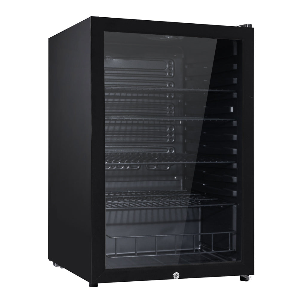 NNEDSZ 115L Bar Fridge Glass Door Mini Freezer Fridges Countertop Beverage Commercial