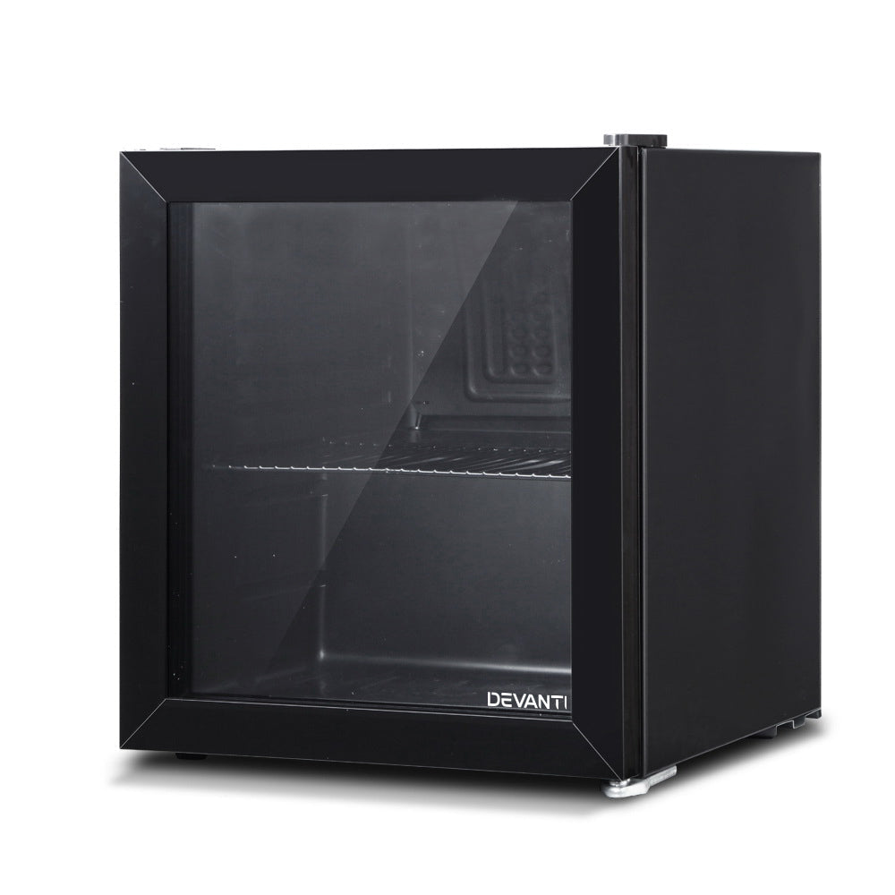 NNEDSZ 46L Glass Door Bar Fridge Mini Countertop Freezer Fridges Bottle Cooler