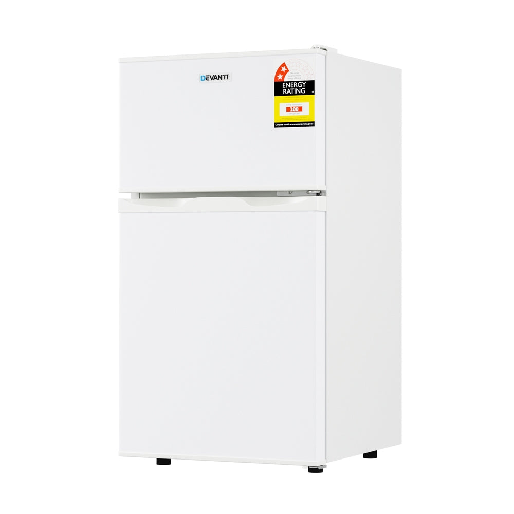 NNEDSZ Devanti 80L Bar Fridge Mini Freezer Refrigerator White