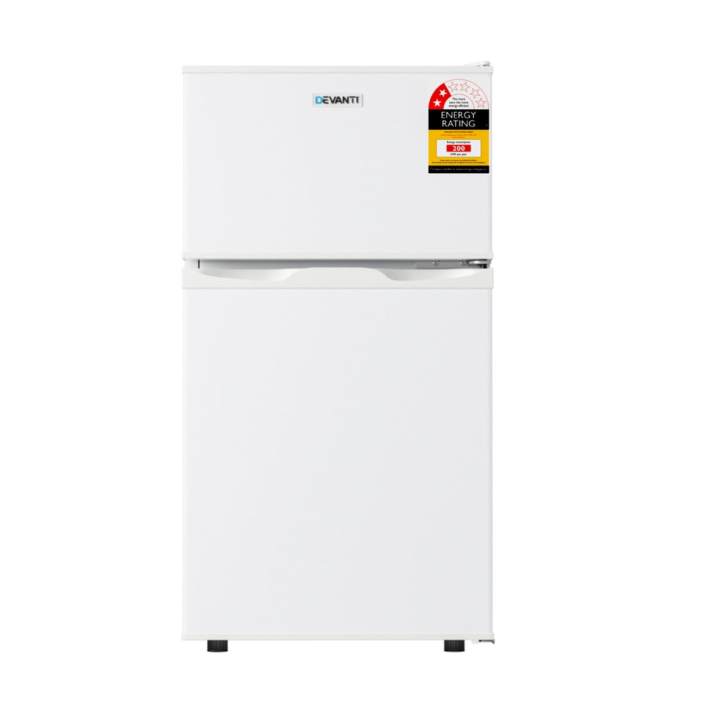 NNEDSZ Devanti 80L Bar Fridge Mini Freezer Refrigerator White
