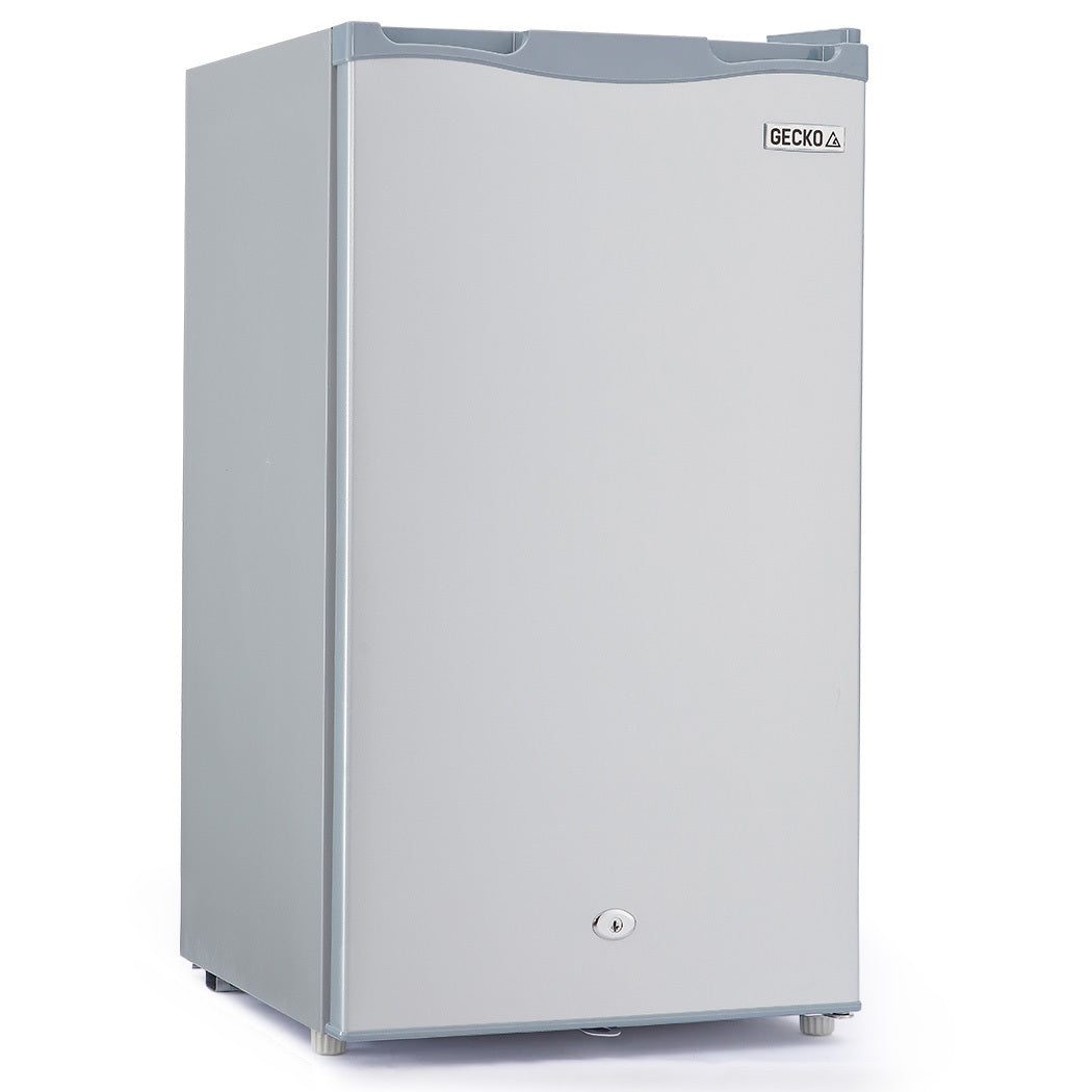 NNEMB 95L Portable Upright Fridge and Freezer 12V/24V/240V for Camping-Caravans-Silver