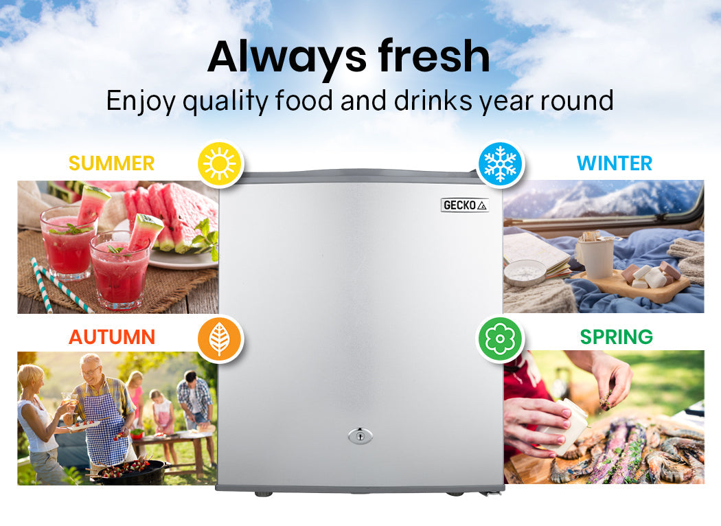 NNEMB 57L Portable Camping Bar Fridge with Freezer 12V/24V/240V