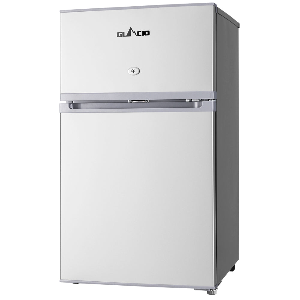 NNEDSZ 65L Portable Fridge Bar Freezer Cooler Upright 12V/24V/240V Caravan Car Silver