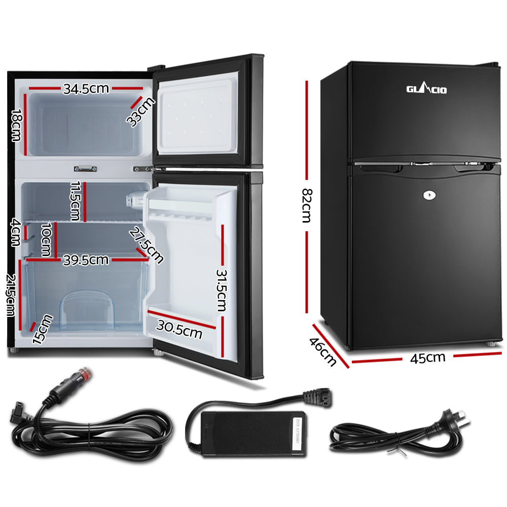 NNEDSZ 90L Portable Fridge Bar Freezer Cooler Upright 12V/24V/240V Caravan Car