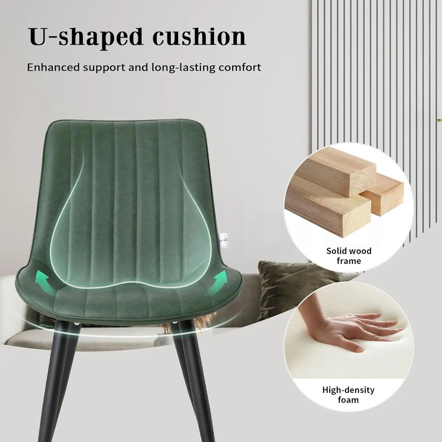 2x Donna Pu Leather Dining Chair