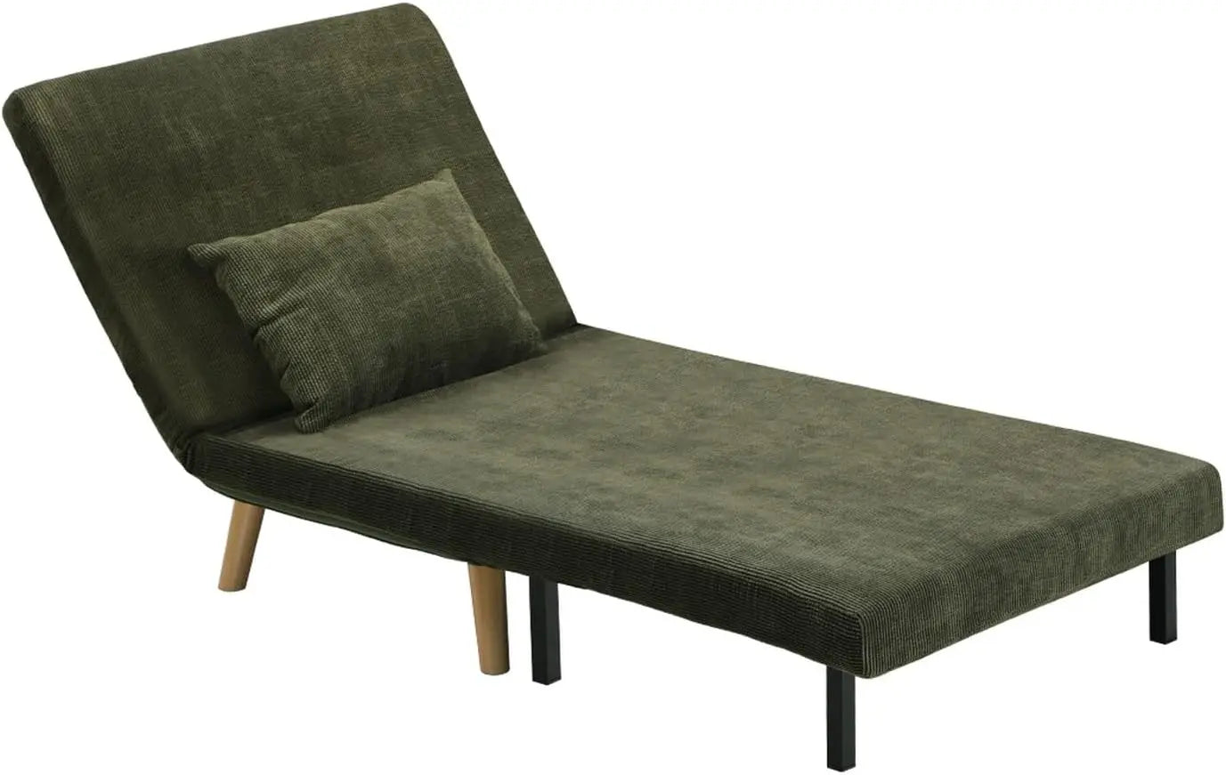 Nori Fabric Single Seater Sofa Bed - Emerald Green
