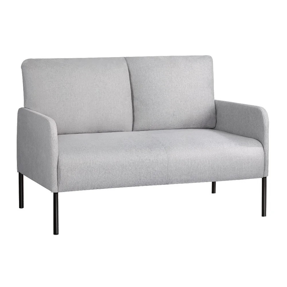 Evelyn 2 Seater Armchair Linen Fabric Grey