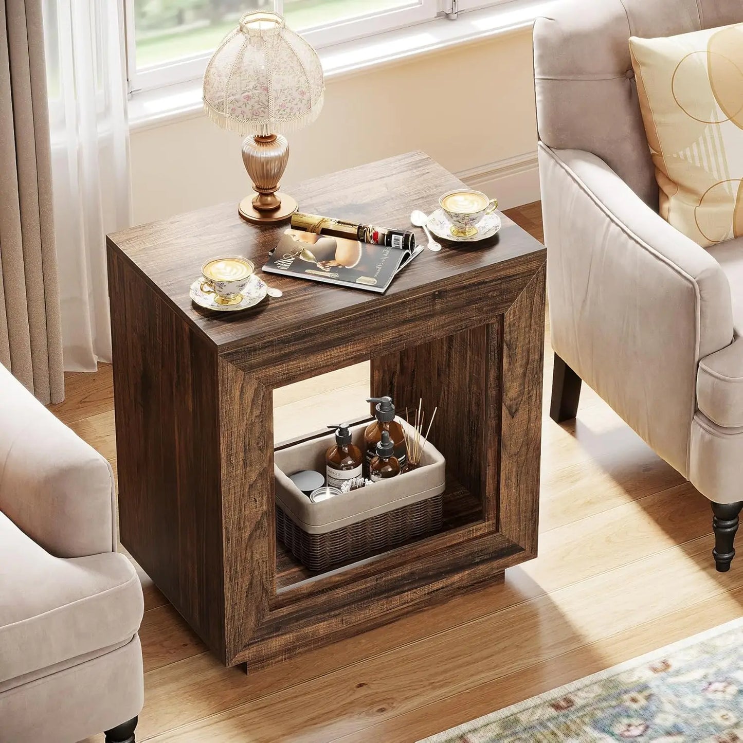 Eastwood Rustic Wood Side Table