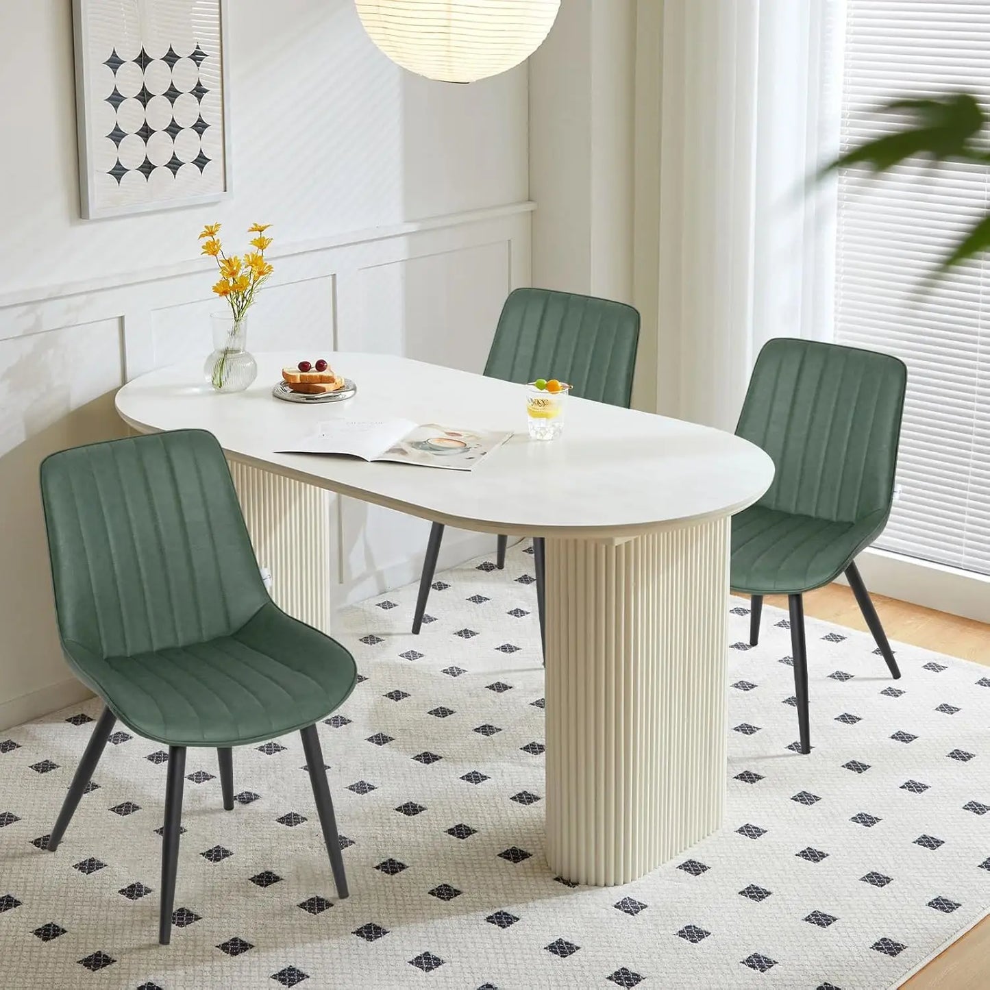 2x Donna Pu Leather Dining Chair