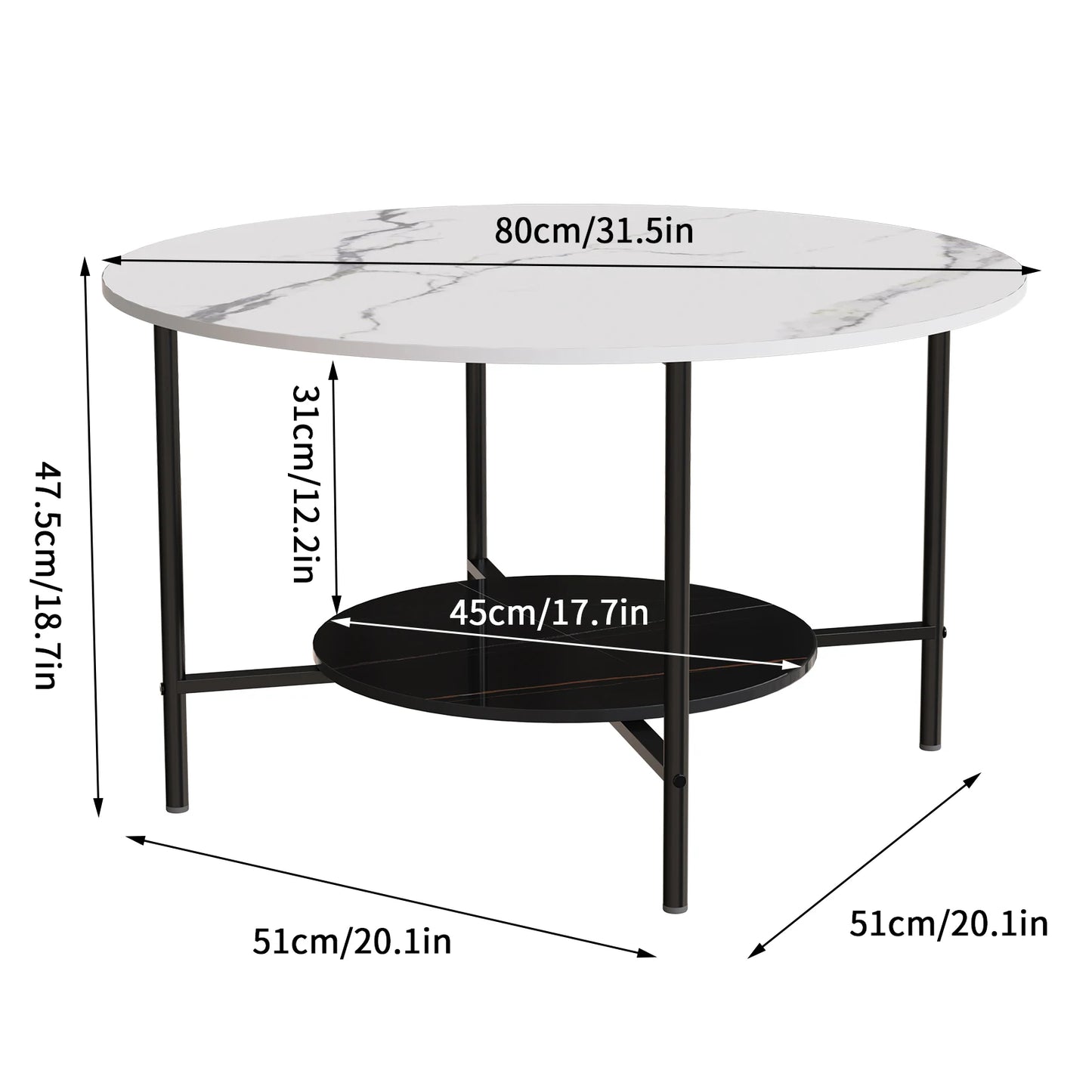 Elena Stone Round Coffee Table