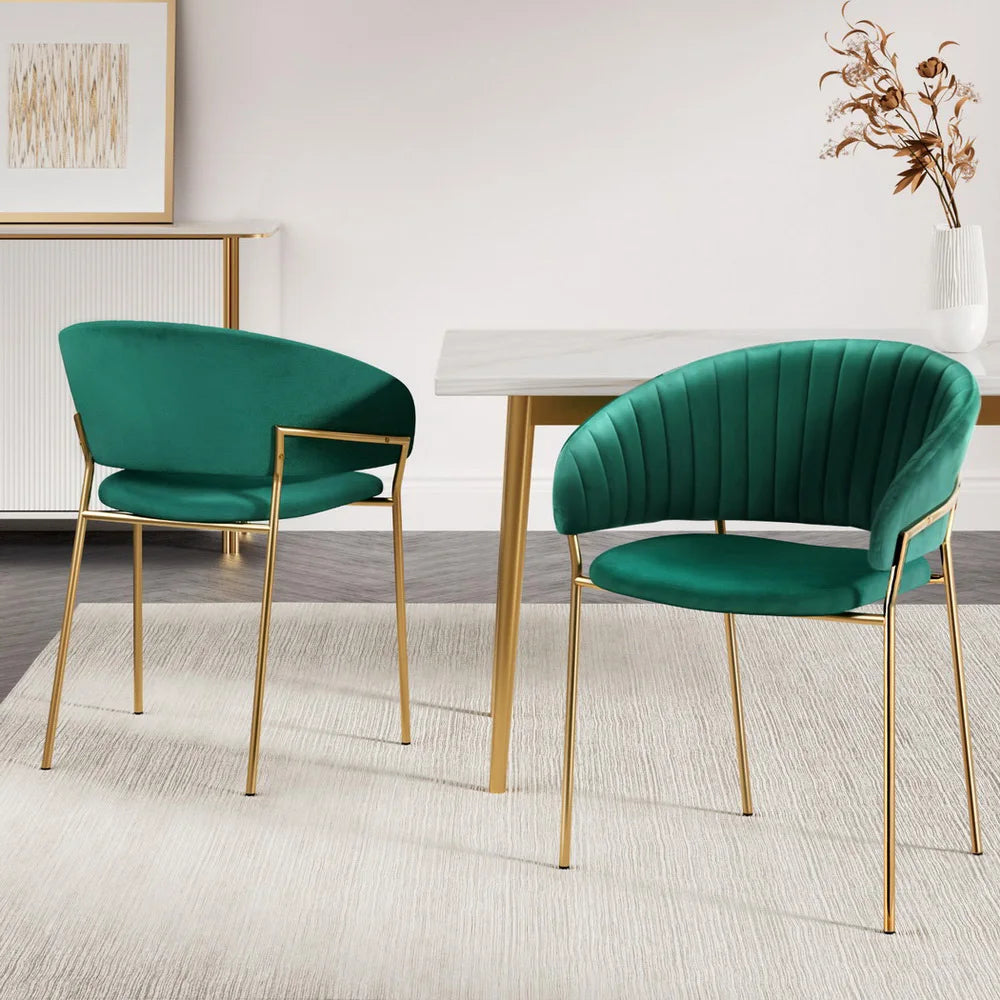 Virello Premium Velvet Dining Chair - Set of 2