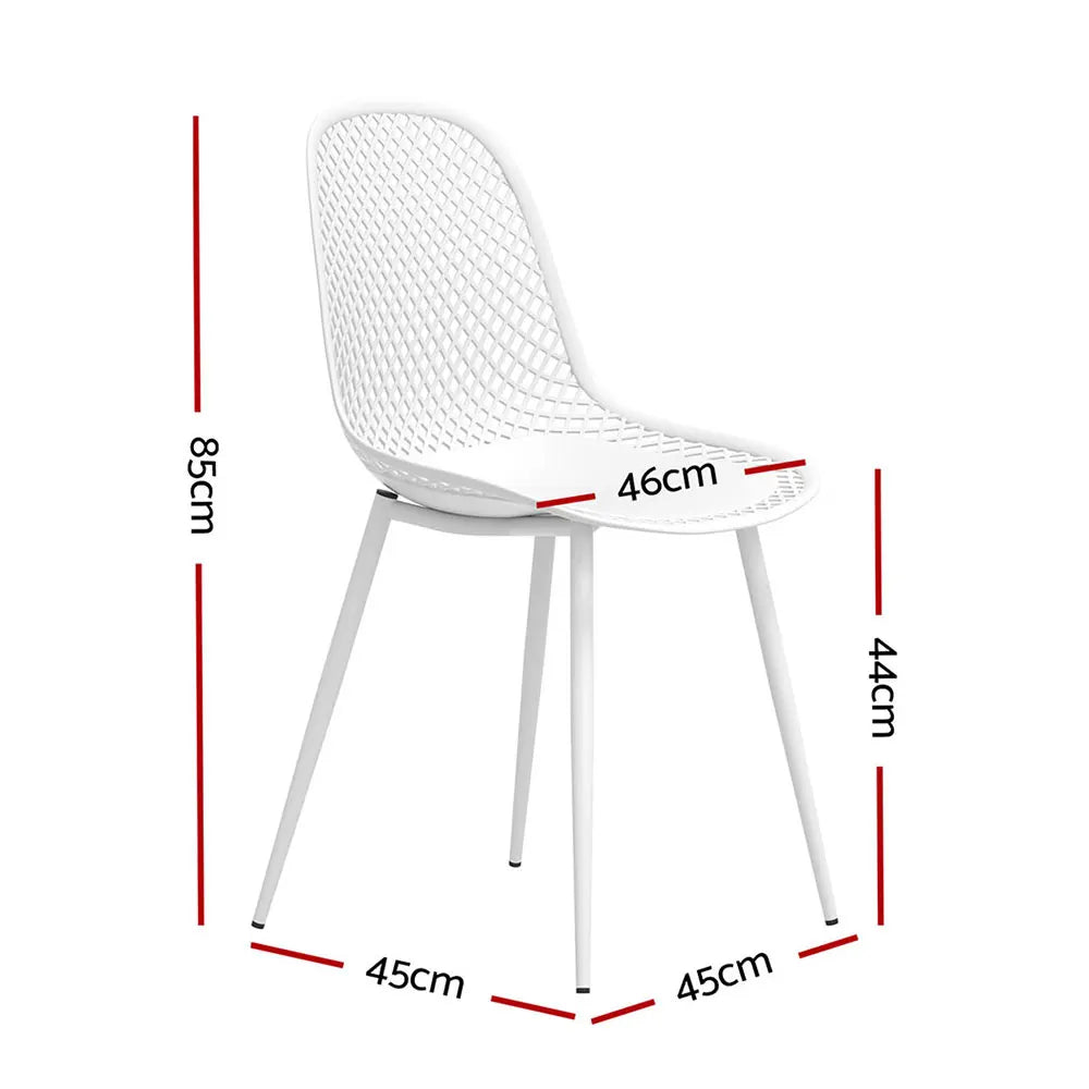 Kivo White Outdoor Dining Chair - Set of 4