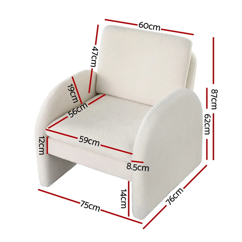Marlowe Boucle Fabric Armchair