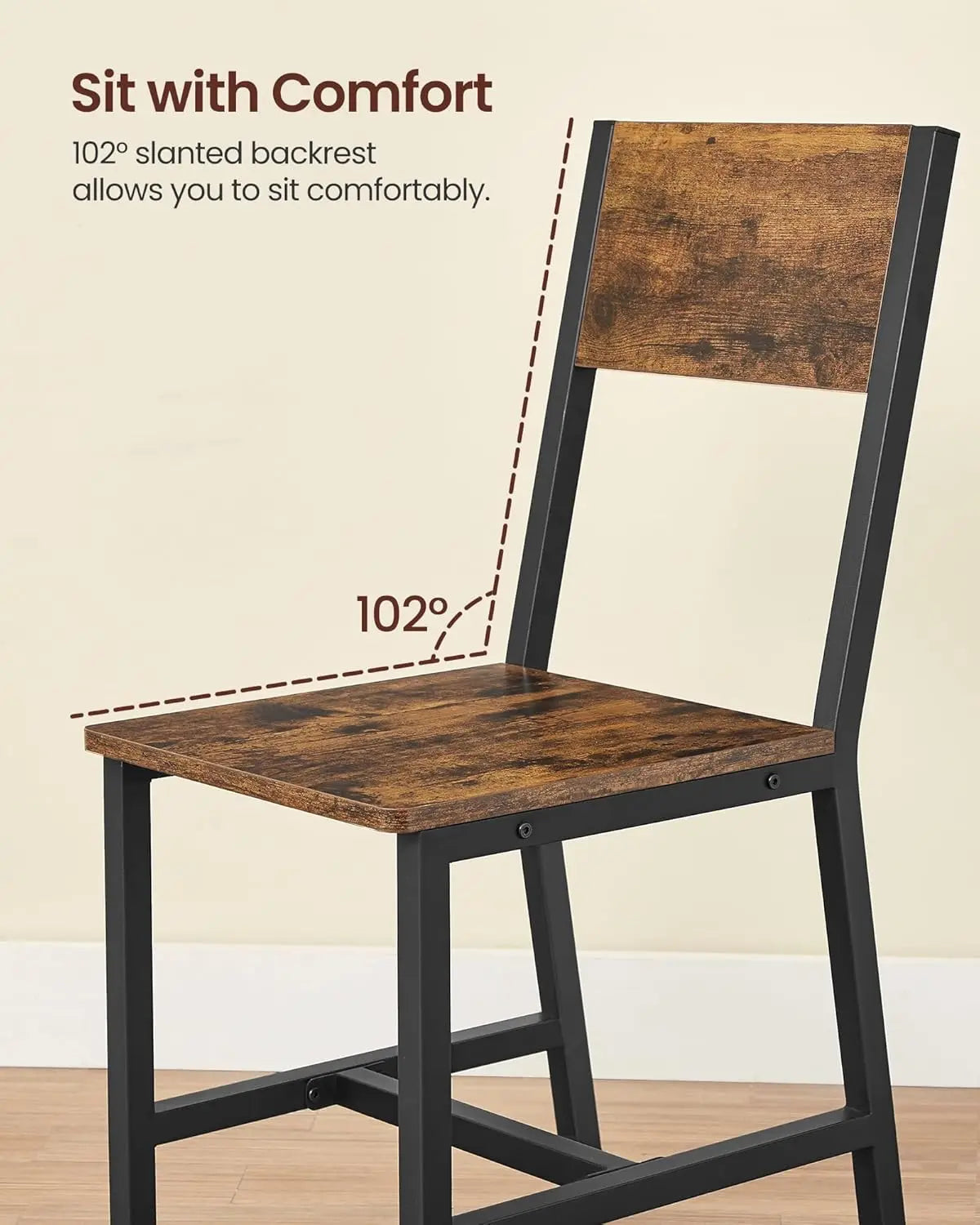 2x Eastwood Rustic Dining Chairs