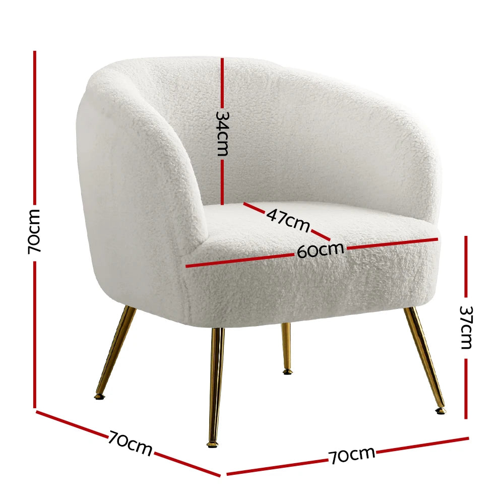 Winslow Armchair Sherpa White
