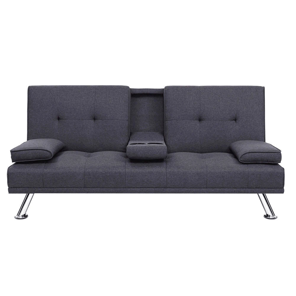 Vantura 3 Seater Fabric Dark Grey Sofa Bed