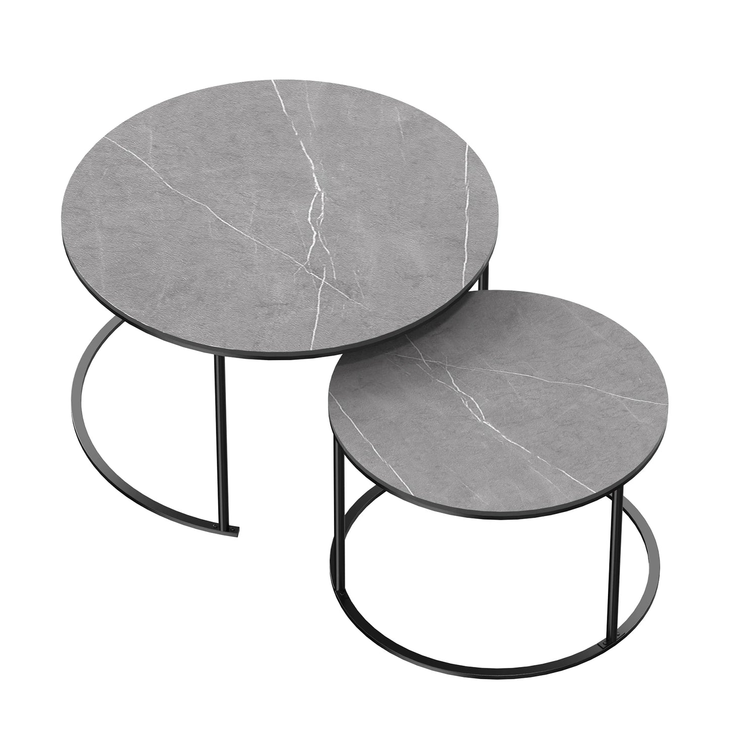 Elena 2 Dark Grey Round Coffee Table