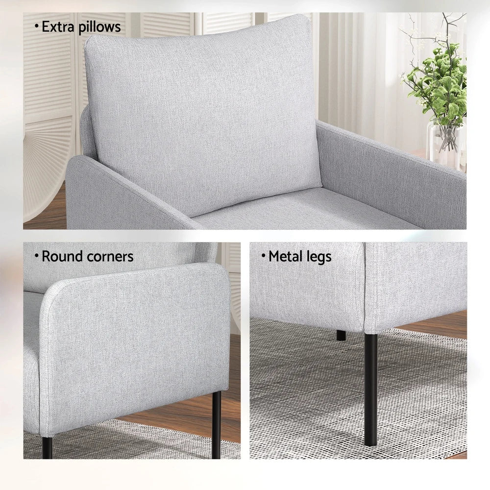 Evelyn 2 Seater & 2 Single Armchairs Lounge Package