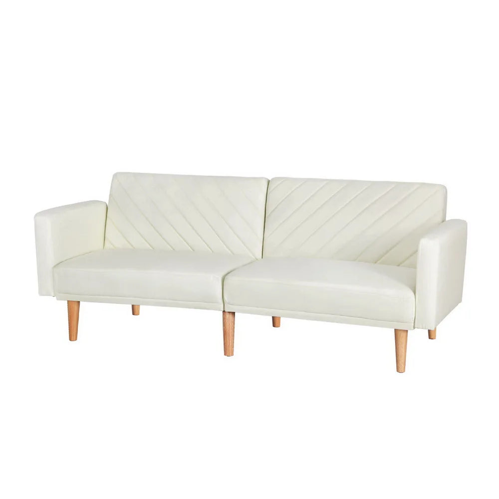Arlo 3 Seater Sofa Bed Soft Faux Linen -Beige