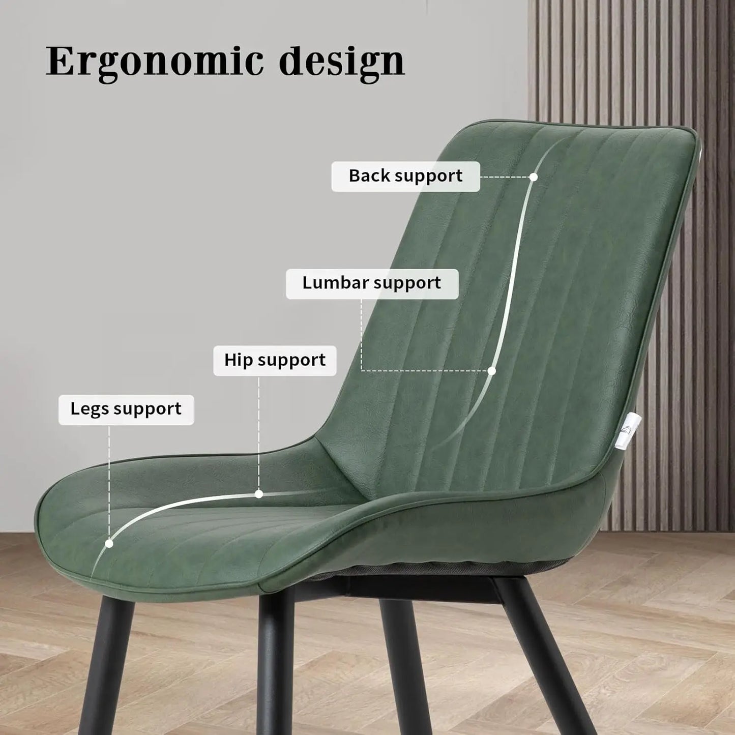 2x Donna Pu Leather Dining Chair