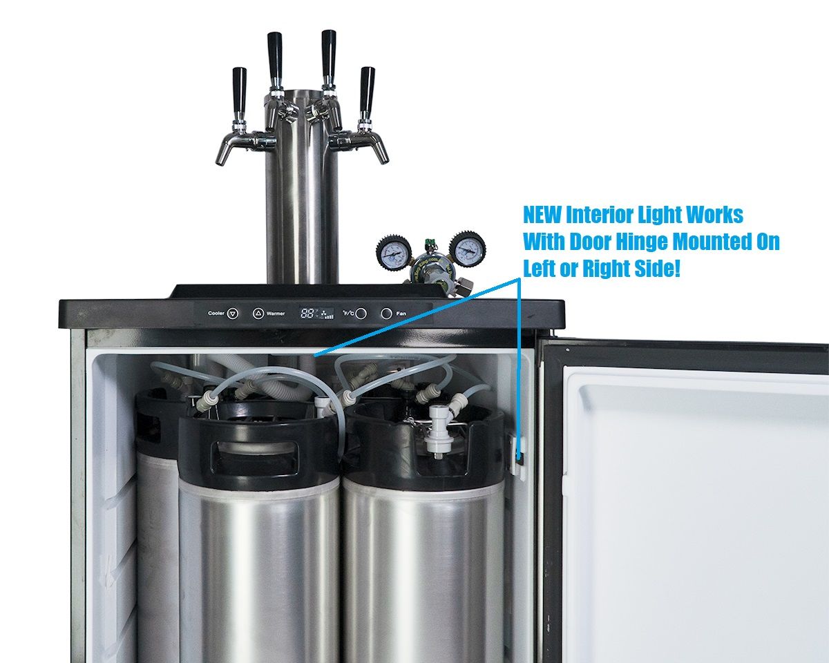 NNEDSZ Keg King - Kegmaster XL Premium Kegerator - Fridge Pack