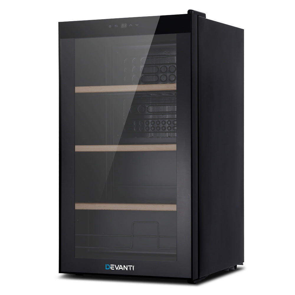 NNEDSZ 34 Bottles Wine Cooler Compressor Chiller Beverage Fridge