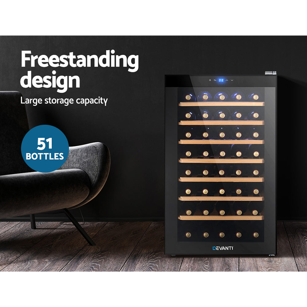 NNEDSZ Devanti Wine Fridge Cooler 51 Bottles