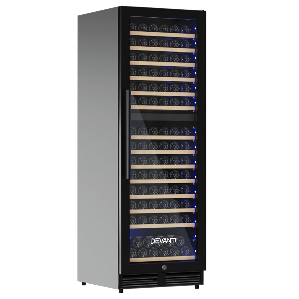 NNEDSZ Devanti Wine Fridge Cooler Dual Zone 154 Bottles