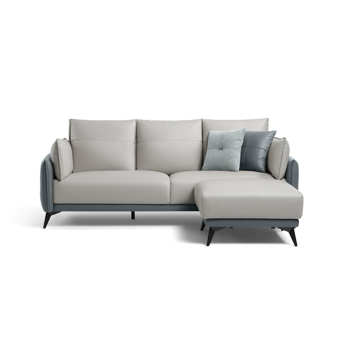 Palermo Italian 3-seater Minimalist Style Sofa with Ottoman-2