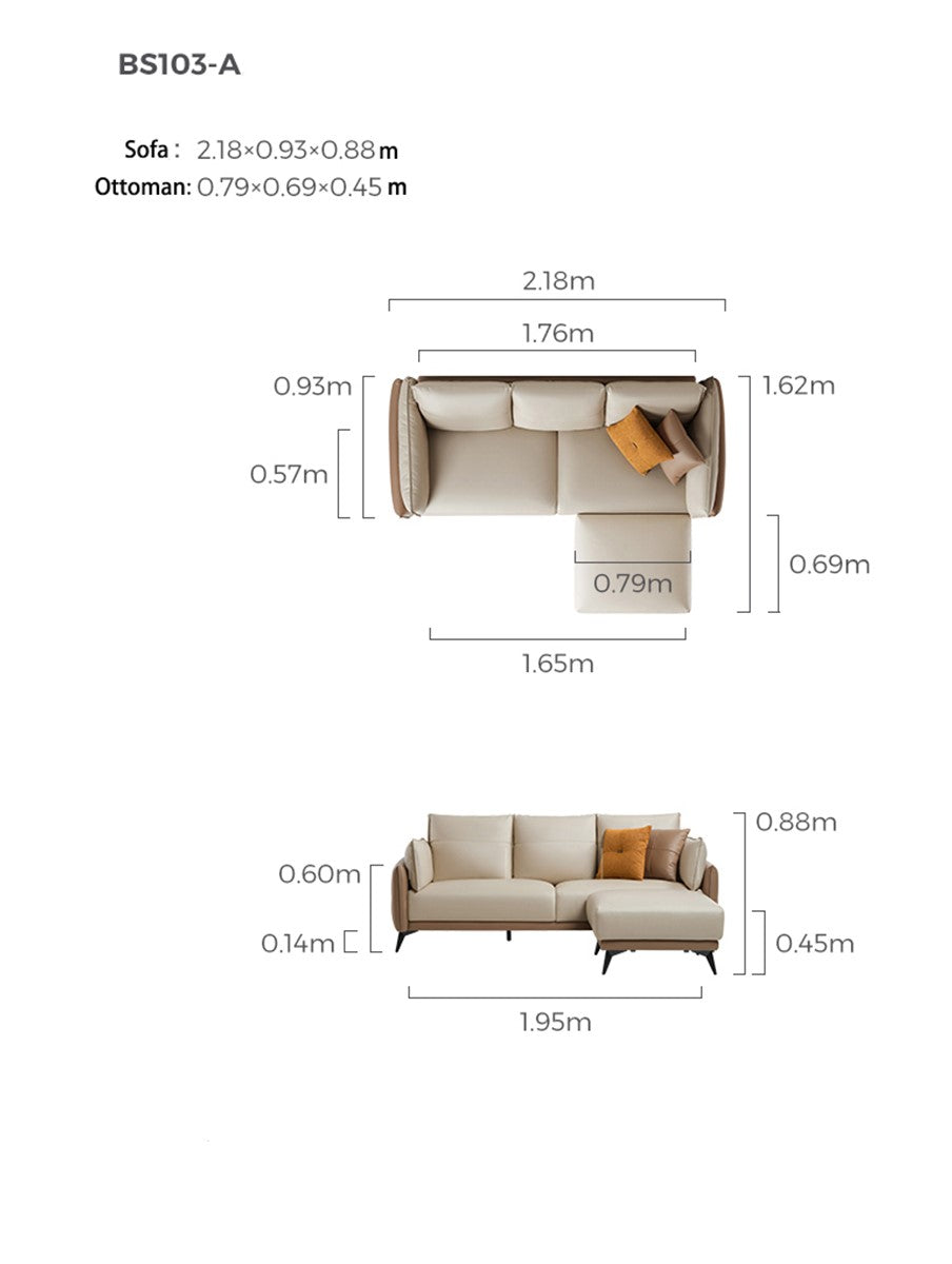 Palermo Italian 3-seater Minimalist Style Sofa-1