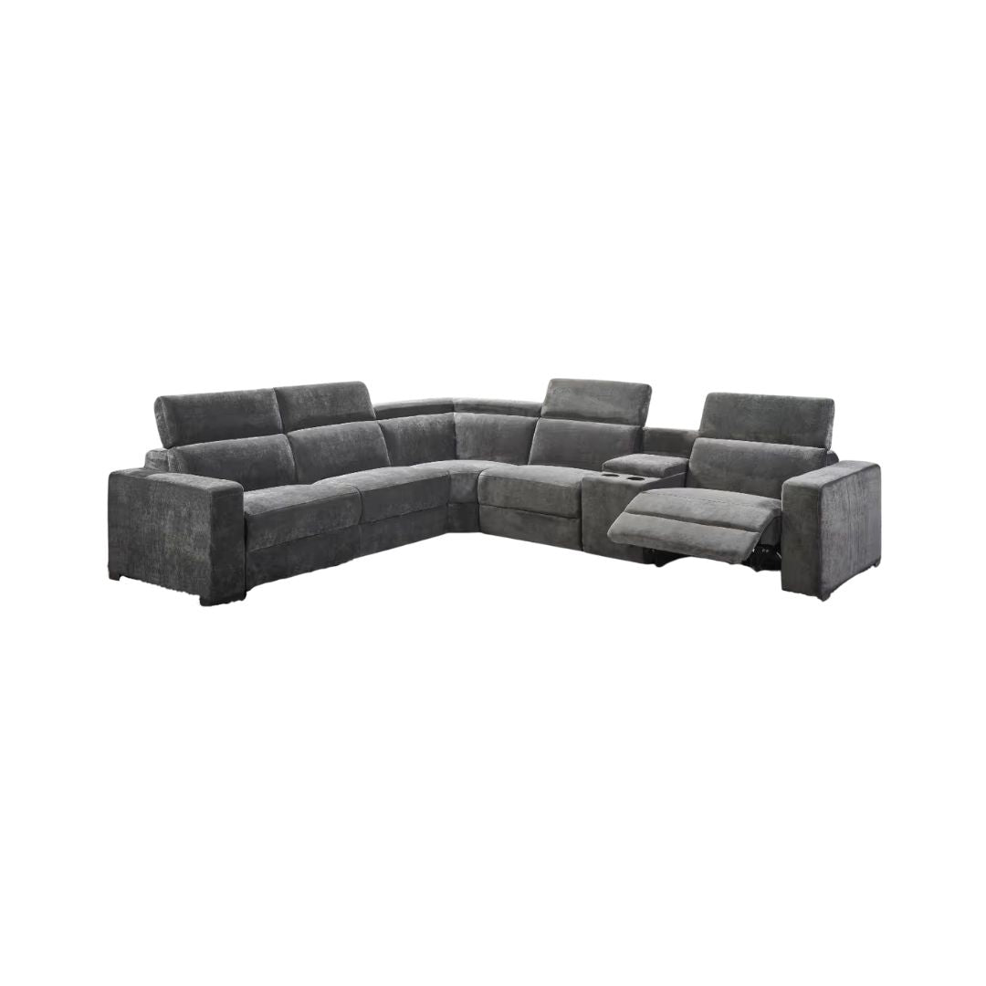 Renzo Electric Recliner Nappa Fabric Modular Corner Lounge