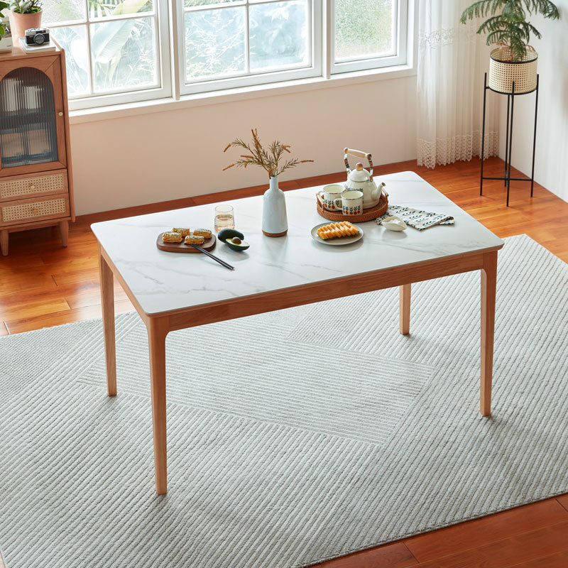Trion Solid Wood and Slate Dining Table-0