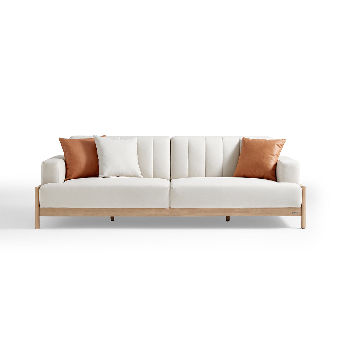 Sierra Cream 4-seater Sofa with 3 Cushions Set-3
