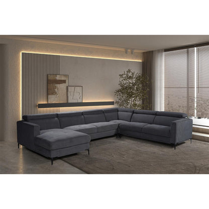 Delano Nappa Corner Lounge with Chaise