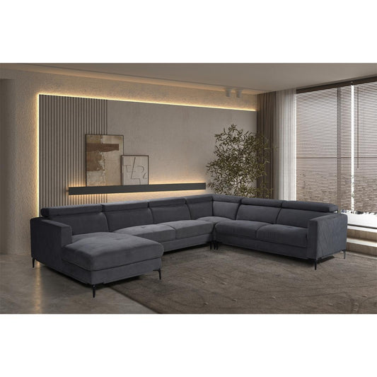 Delano Nappa Corner Lounge with Chaise