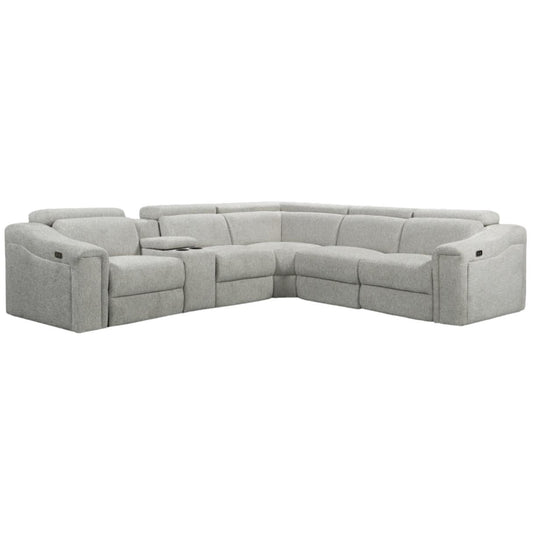 Liora Electric Recliner Fabric Corner Lounge with Cupholders & Console