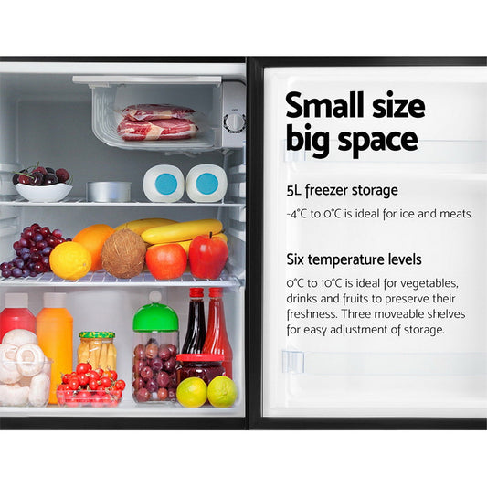 NNEDSZ 70L Portable Mini Bar Fridge - Black