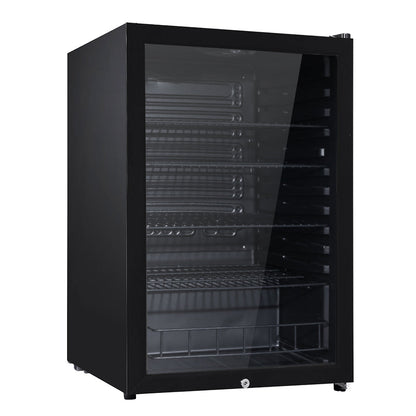 NNEDSZ 115L Bar Fridge Glass Door Mini Freezer Fridges Countertop Beverage Commercial