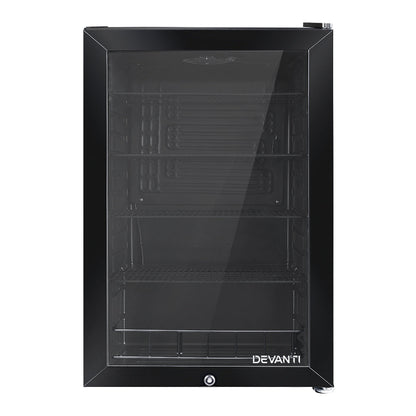 NNEDSZ 115L Bar Fridge Glass Door Mini Freezer Fridges Countertop Beverage Commercial