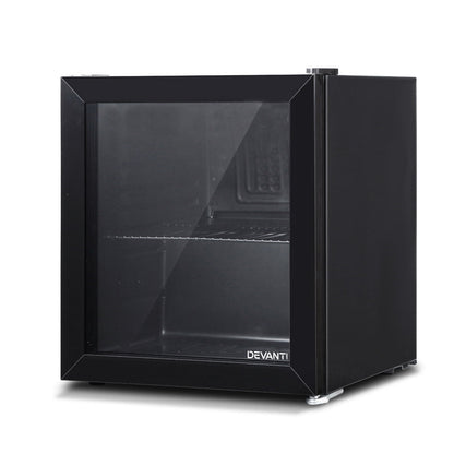 NNEDSZ 46L Glass Door Bar Fridge Mini Countertop Freezer Fridges Bottle Cooler