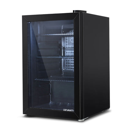 NNEDSZ 70L Bar Fridge Glass Door Mini Countertop Freezer Fridges Bottle Cooler