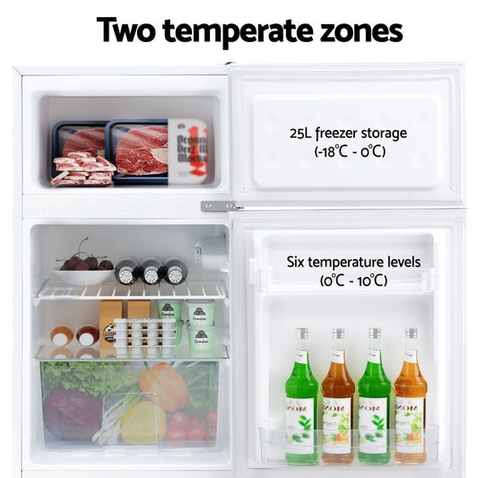 NNEDSZ Devanti 80L Bar Fridge Mini Freezer Refrigerator White