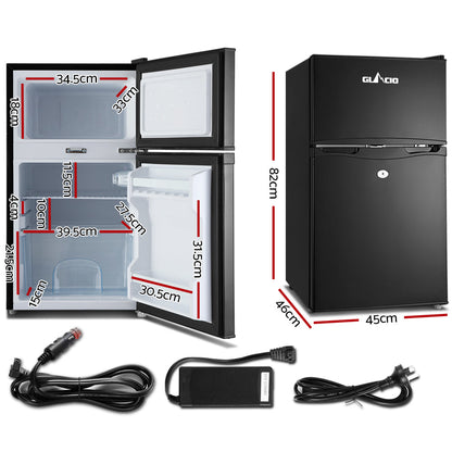 NNEDSZ 90L Portable Fridge Bar Freezer Cooler Upright 12V/24V/240V Caravan Car