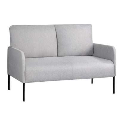 Evelyn 2 Seater Armchair Linen Fabric  Grey