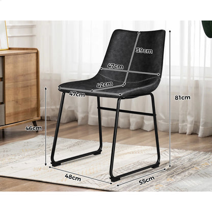 Lume Leather Dining Chair - Set of 2