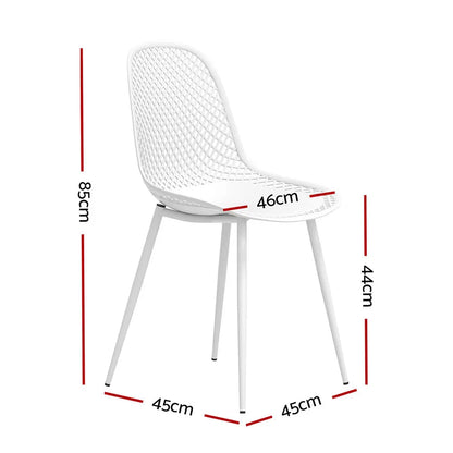 Kivo White Outdoor Dining Chair - Set of 4