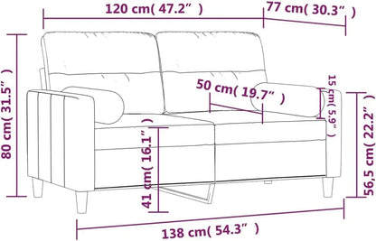 Zento 2 Seater Fabric Lounge