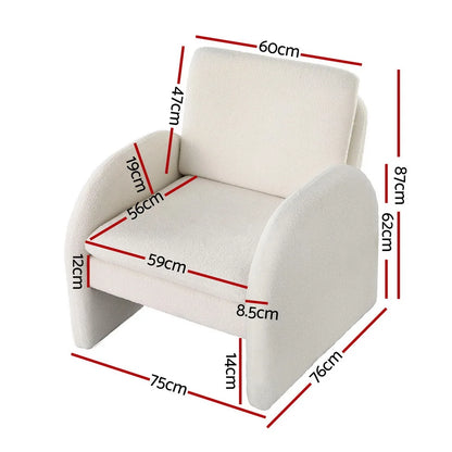 Marlowe Boucle Fabric Armchair