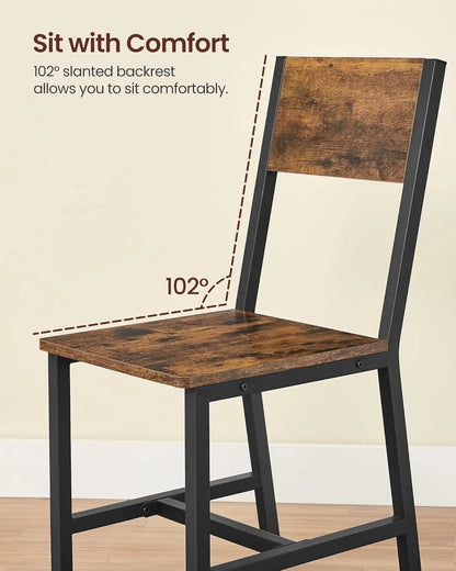 2x Eastwood Rustic Dining Chairs